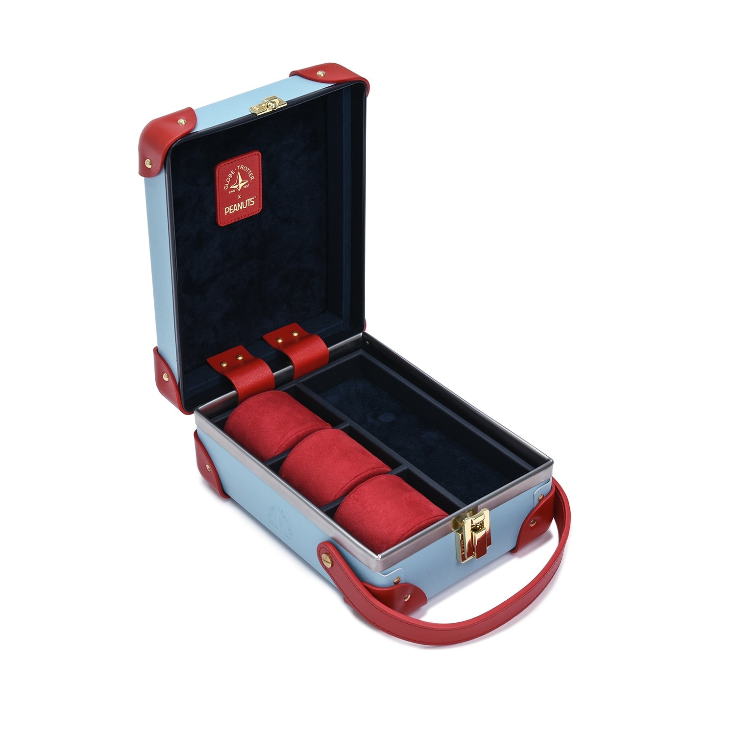 PEANUTS · 3-Slot Watch Case | Linus Blue/Red - Outlet